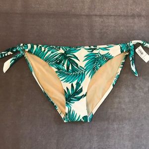 Tropical palm tree banana leaf bikini bottoms M